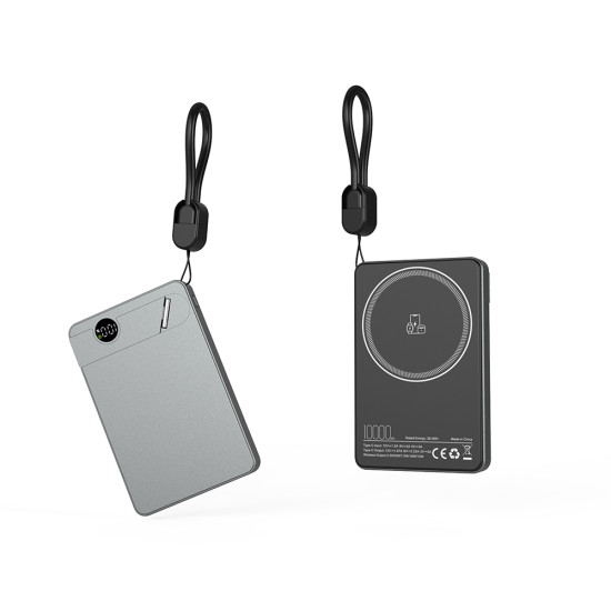 KİLYOS 10.000 MAH SİYAH MAGSAFE  ve  WIRELESS STANDLI POWERBANK