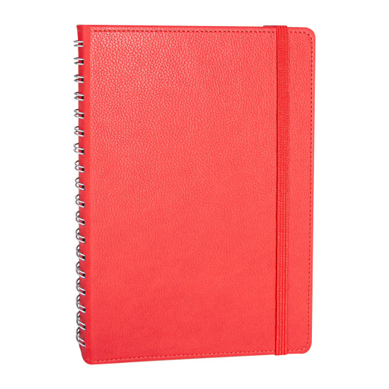 SÖĞÜTÖZÜ KIRMIZI SPİRALLİ TARİHSİZ DEFTER (17X24 CM)