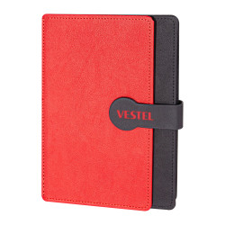 SARAY KIRMIZI TARİHSİZ DEFTER (15X21 CM)