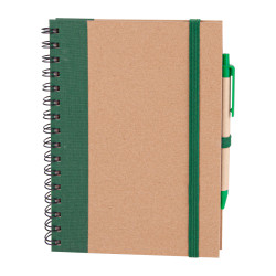 PURSAKLAR YEŞİL SPİRALLİ TARİHSİZ DEFTER (15X21 CM)