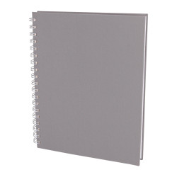 SEĞMENLER GRİ KARELİ SPİRALLİ TARİHSİZ DEFTER (19X25 CM)