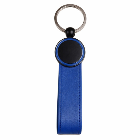 AYDER LACİVERT METAL-DERİ ANAHTARLIK