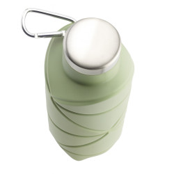 AYDENİZ YEŞİL 700 ML KATLANABİLİR SİLİKON MATARA