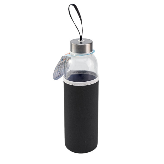 LADOGA SİYAH 550 ML CAM MATARA