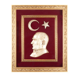 ÖNCÜ KIRMIZI ATATÜRK KABARTMALI TABLO
