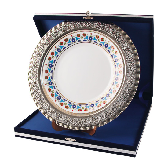 GPT-02 GÜMÜŞ İŞLEMELİ PLAKET TABAK